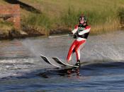 Water skiing on the Yarra River in Melbourne