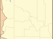 Locator Map of Arizona, United States