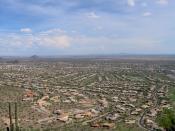 View of suburban development in Phoenix metropolitan area.