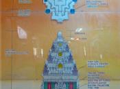 English: This photo was taken at the Champa Museum in Da Nang, Vietnam. It is of a diagram of the great temple of Sanabhadresvara that had been at My Son since the 7th century, but that was bombed during the Vietnam War and is now a pile of rubble.