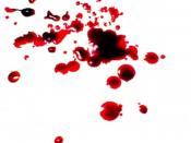 English: blood, human, splatter, drops