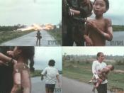 Thumbnails of the film footage showing the events just before and after the iconic photograph was taken. (ITN)