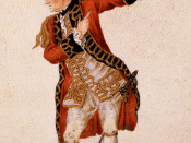 David Garrick as Benedick in Much Ado About Nothing, 1770.