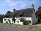 English: John Clare's birthplace, Helpston, Peterborough. The poet Clare was born in the thatched cottage situated in Woodgate in 1793 and lived there during his period of literary success in the 1820s. The cottage was bought by the John Clare Education &