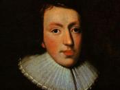 English: Portrait of John Milton in National Portrait Gallery, London (detail)