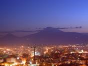 English: Yerevan and Ararat at night