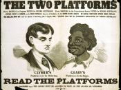 Opposition poster for the 1866 election. Geary's opponent, Hiester Clymer, ran on a white supremacy platform.