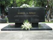 Gravesite of former Philippine President Manuel Roxas at the Manila North Cemetery.