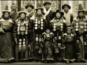 Family In Lanchow, China 1944 Fr. Mark Tennien Restored