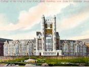 Old photograph from a postcard over 80 years old, at least, showing Shepard Hall at City College of New York. The URL was from CCNY