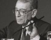 Boutros Boutros-Ghali, then Secretary-General of the United Nations, at the 1995 World Economic Forum in Davos.