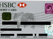 An HSBC Solo debit card issued in the UK in 2007