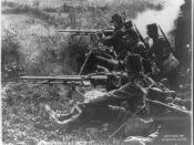 English: A detachment of French infantry with two St. Étienne Mle 1907 machine guns.