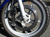 Disc brake on a motorcycle