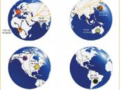 English: Mitocondrial Analisys for pre-historical human migration Português do Brasil: Mapa baseado na análise mitocondrial das migrações humanas pré-históricas