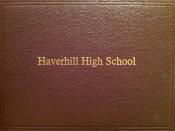 English: Front cover of a Haverhill High School diploma