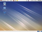 English: Screenshot of the Redhat Enterprise Linux Desktop