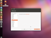 Ubuntu Desktop 11.04 started from Live CD with Install window open