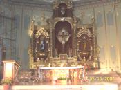 The Altar of St. Francis Xavier Parish in Nasugbu, Batangas, Philippines. St. Francis is the principal patron of the town, together with Our Lady of Escalera.