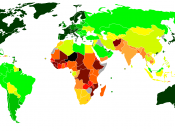 The United Nations Human Development Index (HDI) rankings for 2009. For full details, see List of countries by Human Development Index (en.wikipedia) 0.950 and over 0.900–0.949 0.850–0.899 0.800–0.849 0.750–0.799 0.700–0.749 0.650–0.699 0.600–0.649 0.550–