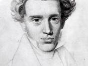 English: Sketch of Søren Kierkegaard. Based on a sketch by Niels Christian Kierkegaard (1806-1882).