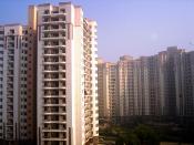 An apartment complex in Gurgaon, Haryana, India.