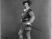 English: Photographic full-length portrait of Edwin Booth as Iago in Shakespeare's Othello, the Moor of Venice
