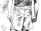 Sketch of Lee Talbott wearing the Mercersburg Academy colors, by Robert Edgren.