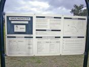 English: Groundwater Management in Wagga Wagga sign.