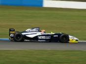 Miguel Molina driving for Pons Racing in the 2007 World Series by Renault season at Donington Park.