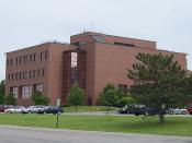 The Chester F. Carlson Center for Imaging Science on the RIT campus, building 76. Chester Carlson was the inventor of xerography and a major supporter of RIT. The Carlson Building is the primary building for RIT's Imaging Science program.