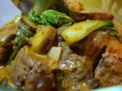 Beef oxtail in peanut sauce.