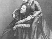 Russian actors Vasili Kachalov and Olga Knipper as Hamlet and Gertrude in Edward Gordon Craig and Constantin Stanislavski's production of Hamlet (1911)