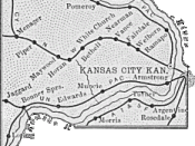 Wyandotte County, Kansas 1899 Map from History of Kansas by Noble Prentis.