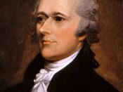 Cropped portion of Oil on canvas portrait of Alexander Hamilton by John Trumbull