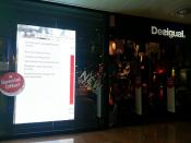 Giant ad for MS-Windows Control Panel at Desigual