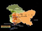 English: A map of the Kashmir region depicting sectors of engagement during the 1965 India-Pakistan war. Self made.