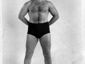A photo of American football player and wrestler Bill Kuusisto which appears on MNHS.org.