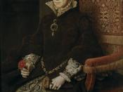 Magdalen Dacre took part in the bridal procession of the wedding of Mary I (pictured) to Philip II of Spain in 1554