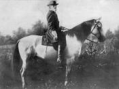 English: General Robert E. Lee mounted on Traveller, his famous 