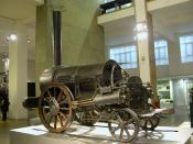 Stephenson's Rocket at the Science Museum, London.