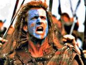 Mel Gibson as William Wallace wearing woad.