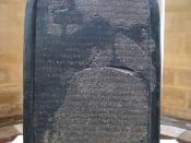 Mesha Stele: stele of Mesha, king of Moab, recording his victories against the Kingdom of Israel. Basalt, ca. 800 BC. From Dhiban, now in Jordan.