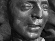 English: Jean-Paul Marat death mask from the author's private collection