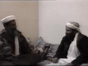 English: Frame grab from the Osama bin Laden videotape released by the Department of Defense on Dec. 13, 2001.