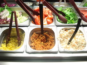 Salad bar from a Pizza Hut restaurant in İstanbul