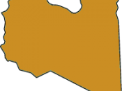 A very plain map of Libya with a sandy color, to avoid any political connotation