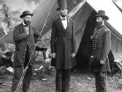 Allan Pinkerton, an early American private investigator, with Abraham Lincoln and John Alexander McClernand