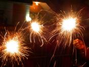 The sparklers in Diwali Celebrations 2010