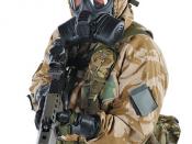 Soldier Wearing GSR General Service Respirator